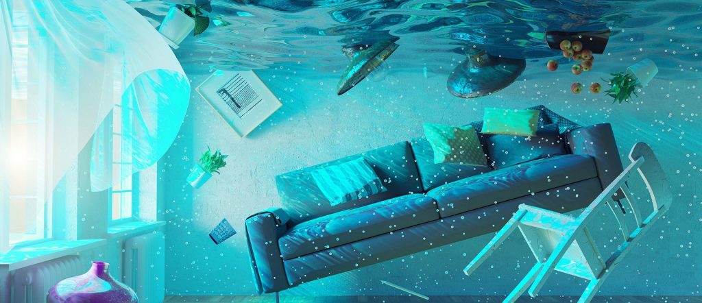 Hire a professional water damage restoration service for proper handling.